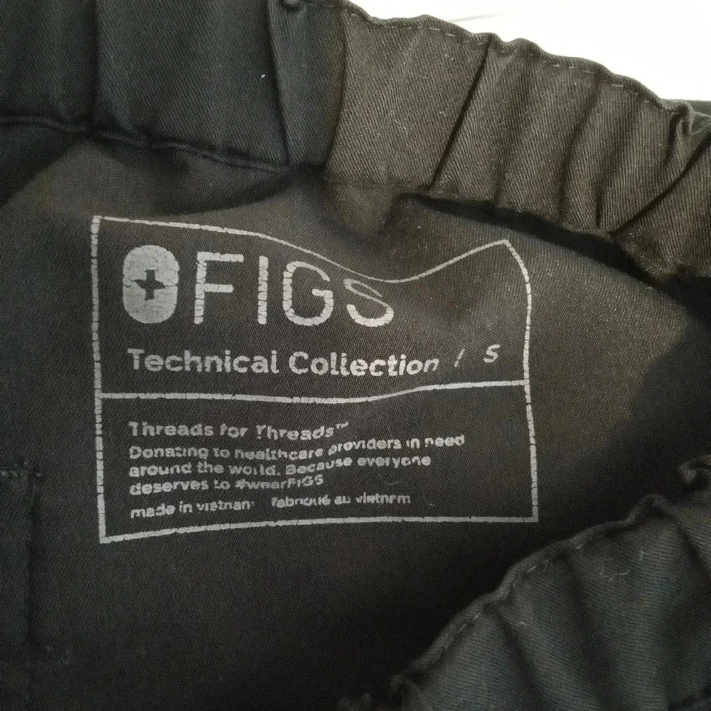 Figs pisco basic scrub pants black men's small